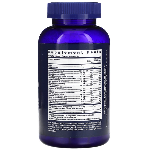 Multivitamínico Infantil, Children's Formula, 120 Comprimidos Mastigáveis, Life Extension