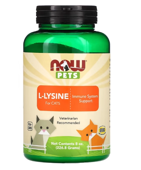 L-Lisina para Gatos, 226,8g, Now Pets