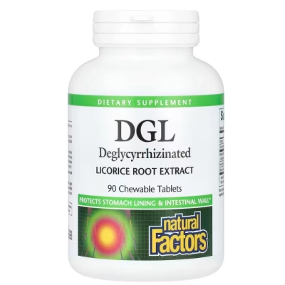 DGL, Extrato de Raiz de Alcaçuz Deglicirrizinado, 90 Comprimidos Mastigáveis, Natural Factors
