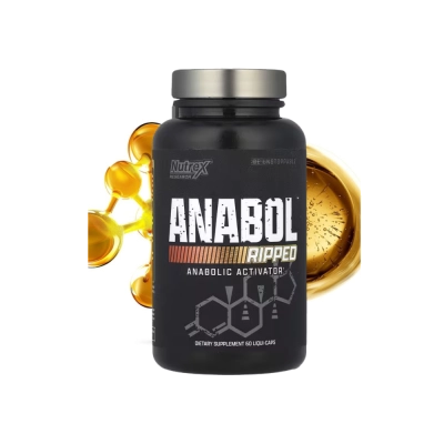 Anabol Ripped, Definição Muscular, Queima de Gordura e Performance, 60 Cápsulas Líquidas, Nutrex