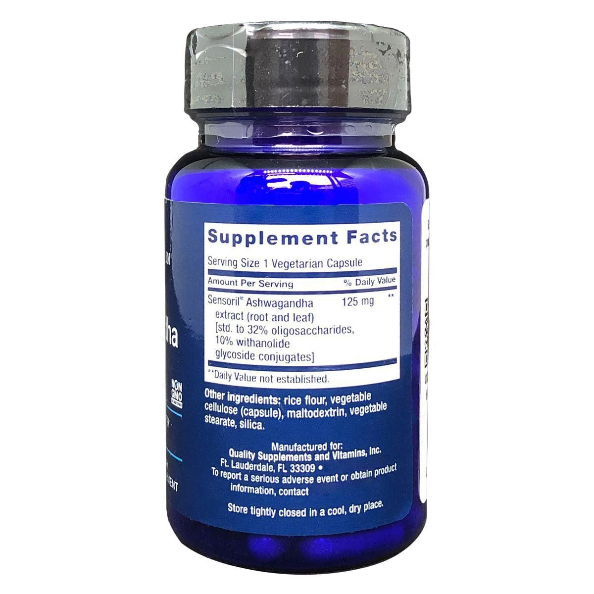 Ashwagandha, 125mg, 60 cápsulas, Life Extension