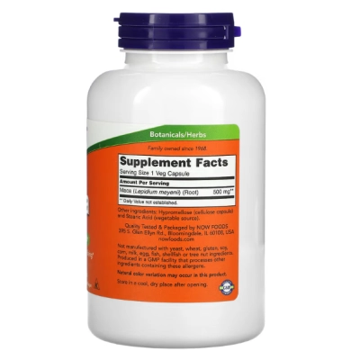 Maca 500mg, Cápsulas Opções, Now