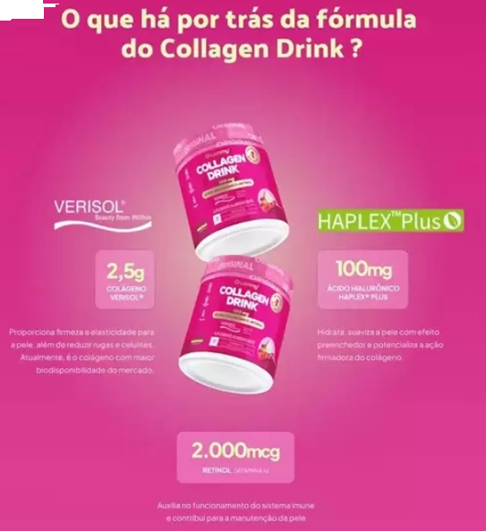 Gummy Collagen Drink, 100mg, Colágeno  Sabor Cranberry com Pitaya, 200g