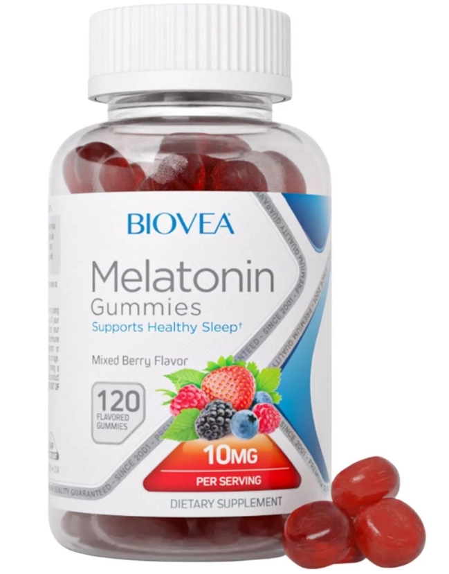 Melatonina 10mg, 120 Gomas Mix de Frutas, Biovea