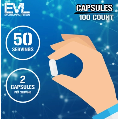 L-Arginine 1500, 100 Cápsulas, EVLution Nutrition
