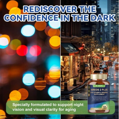 Areds 2 Plus, Saúde dos Olhos com Luteína, Zeaxantina, Vitaminas C,E e Ômega, 120 Cápsulas, Totaria Health