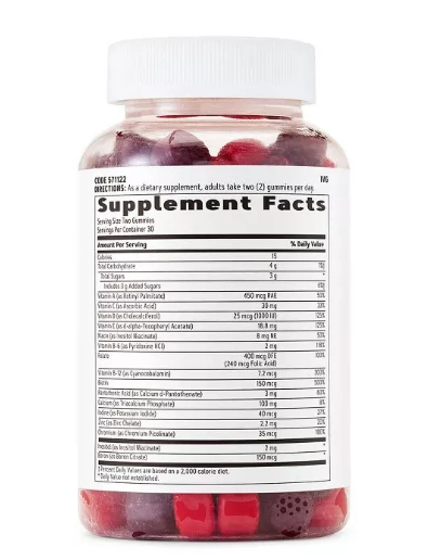 Multivitamínico Feminino, com Biotina, 60 Gomas Sabor Mixed Berry, GNC