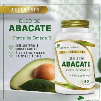 Óleo De Abacate, 60 cápsulas, Flora Nativa