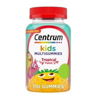 Centrum Kids Gummies, Multivitamínico Infantil, Suporte ao Crescimento, Imunidade e Desenvolvimento, Ponche Tropical