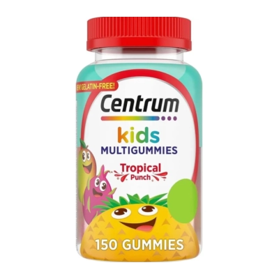 Centrum Kids Gummies, Multivitamínico Infantil, Suporte ao Crescimento, Imunidade e Desenvolvimento, Ponche Tropical