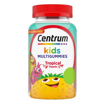 Centrum Kids Gummies, Multivitamínico Infantil, Suporte ao Crescimento, Imunidade e Desenvolvimento, Ponche Tropical