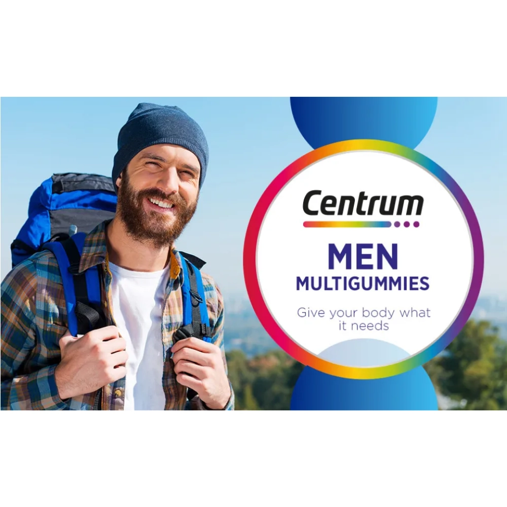 Centrum Men Multigummies, Multivitamínico masculino, 46 Gomas Sabor Frutas