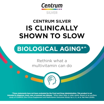 Centrum Silver Men 50+, Vitaminas para Homens 50+, Energia, Imunidade e Vitalidade, Centrum