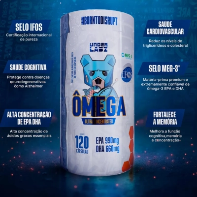 Omega Ultra Concentrado 120 Cáps Epa 990mg Dha 660mg - Under Labz