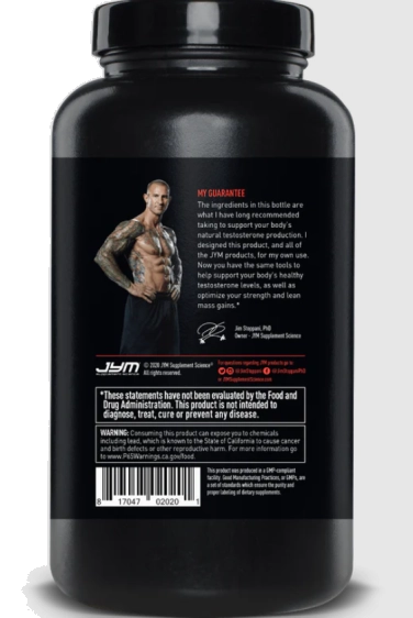 Suporte de Testosterona Alpha, 180 Cápsulas, JYM
