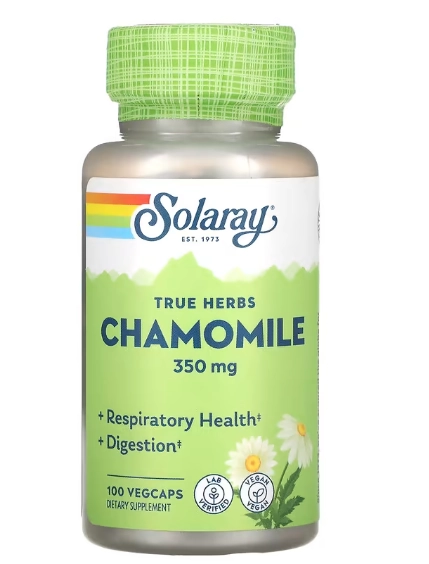 Camomila 350mg, 100 VegCaps, Solaray