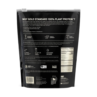 Proteína 100% Plant-Based, 444g, Sabores, Optimum Nutrition
