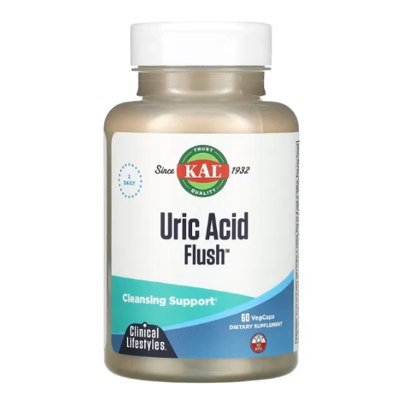 Uric Acid Flush, limpeza do ácido úrico,  60 Cápsulas, Kal