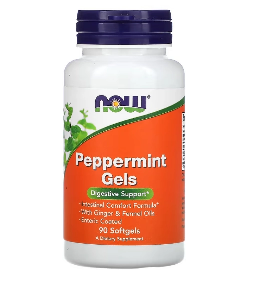 Peppermint, Hortelã Pimenta Géis , 90 Cápsulas, Now