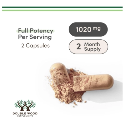 Tongkat Ali com Tribulus Terrestris 1020mg por Dose, 120 Cápsulas, Double Wood