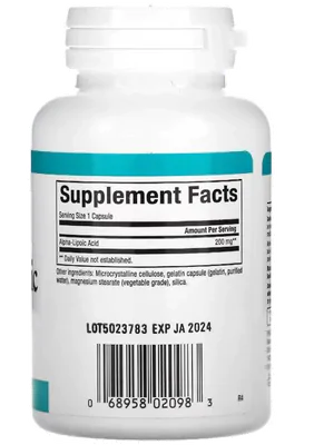 Ácido Alfa Lipoico, 200mg, 120 cápsulas, Natural Factors