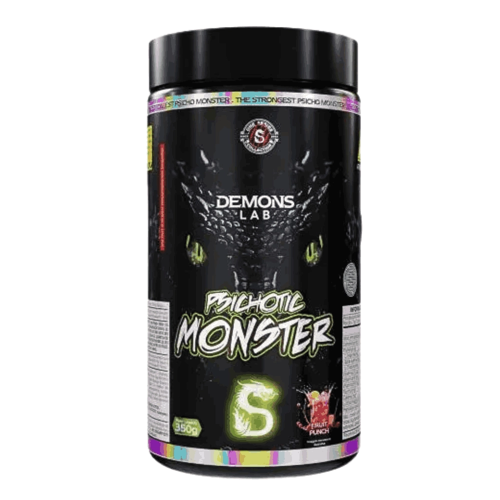 Pré Treino Psichotic Monster 350g, Fruit Punch - Demons Lab