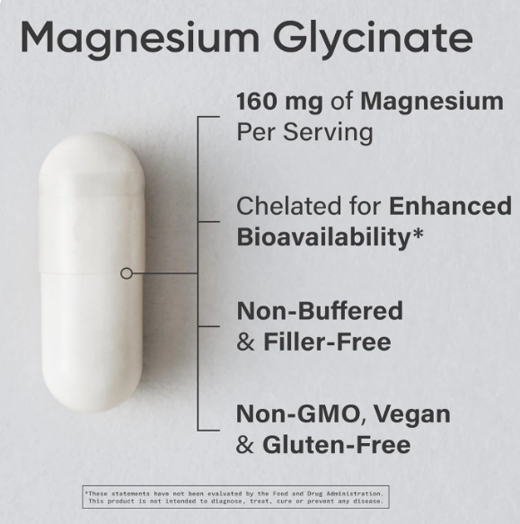 Magnésio Glycinate 160mg, 180 Cápsulas, Sports Research