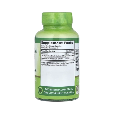 Potássio + Magnésio, Hidratação, Recuperação Muscular e Equilíbrio Diário, 90 Cápsulas, Nature's Truth