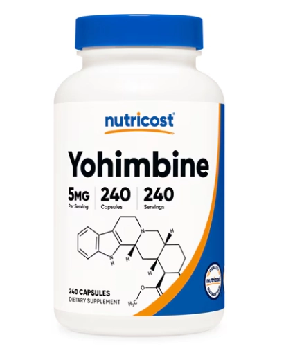 Yohimbina HCL, 5mg, 240 Cápsulas, Nutricost