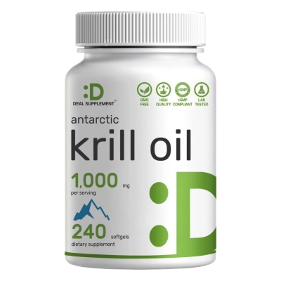  Krill Oil, 1000mg, 240 Cápsulas, Deal Supplement
