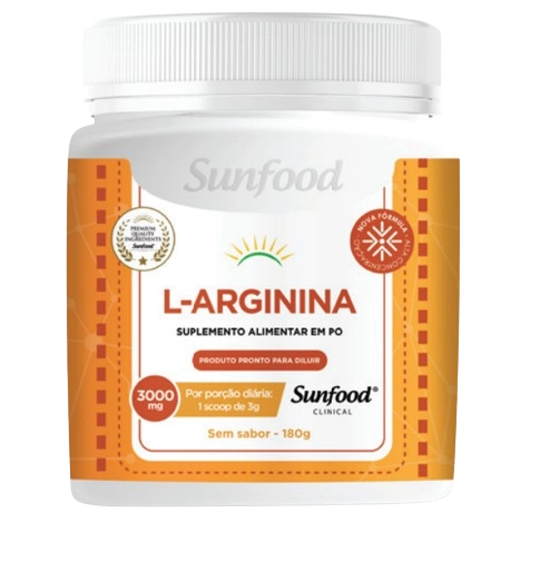 L-Arginina, 3000mg, 180g, Sunfood