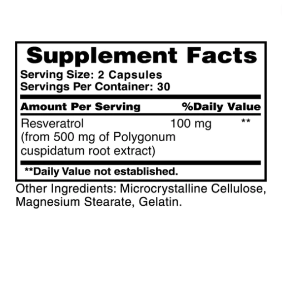 Resveratrol, 100mg, 60 Cápsulas, Earth's Creation