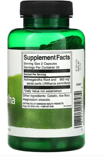 Ashwagandha 450mg, 60 Cápsulas, Swanson