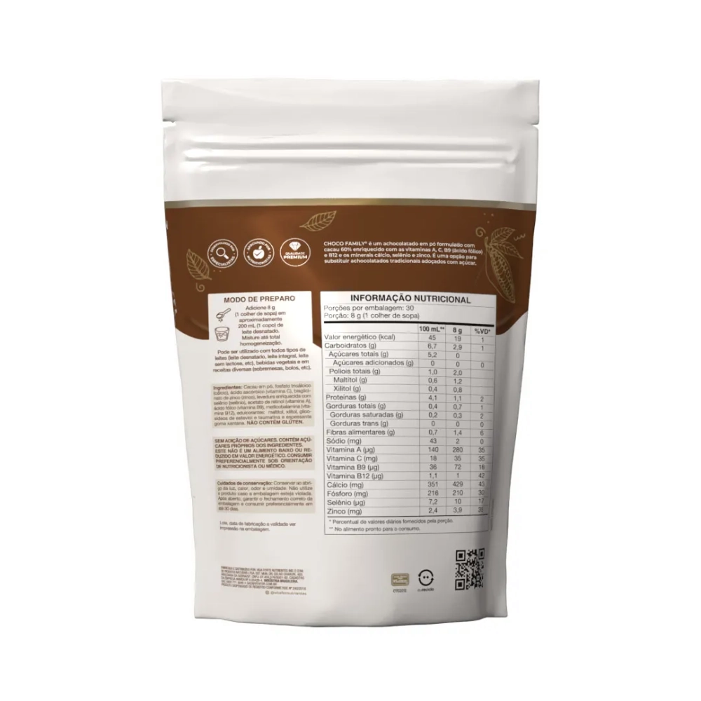 Choco Family Pouch 240g - Vitafor