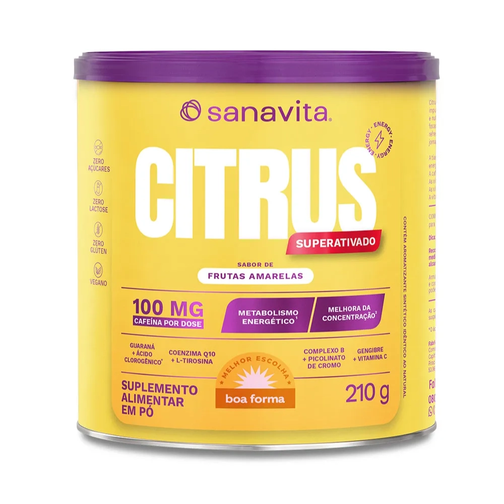 Citrus Superativado Sabor Frutas Amarelas, 210g - Sanavita