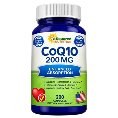 Coenzima CoQ10 200mg, 200 Cápsulas, aSquared Nutrition