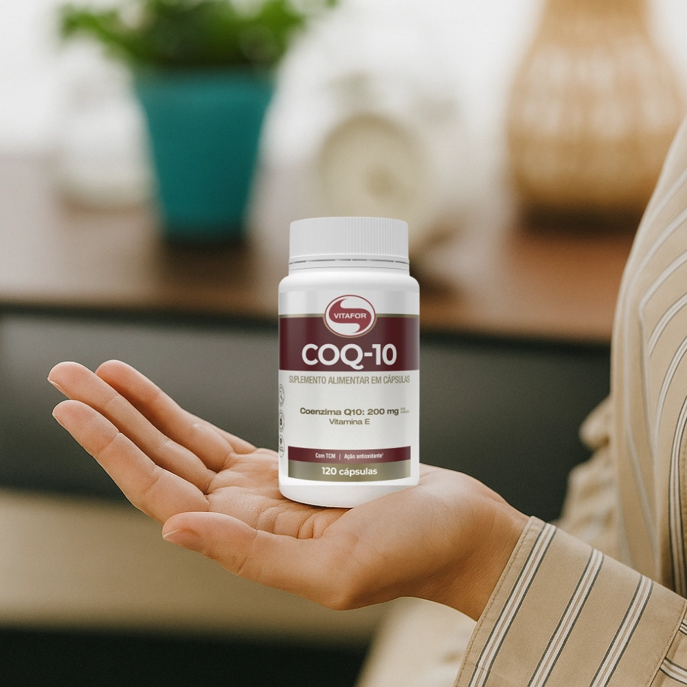 Coenzima Q10 - 120 Cápsulas (200mg p/ porção), 500mg - Vitafor