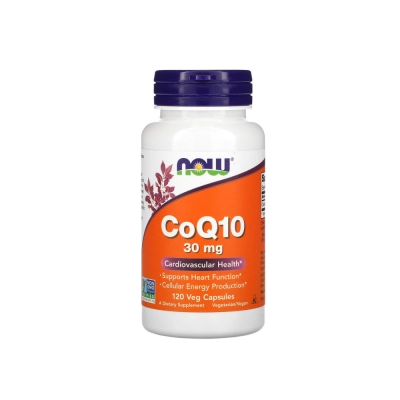 Coenzima Q10 30mg, Mais Energia, Vitalidade e Saúde do Coração, Cápsulas, Now