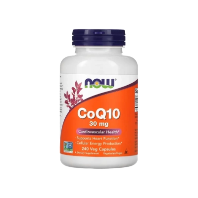 Coenzima Q10 30mg, Mais Energia, Vitalidade e Saúde do Coração, Cápsulas, Now