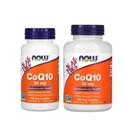 Coenzima Q10 30mg, Mais Energia, Vitalidade e Saúde do Coração, Cápsulas, Now Coenzima Q10 30mg, Mais Energia, Vitalidade e Saúde do Coração, Cápsulas, Now