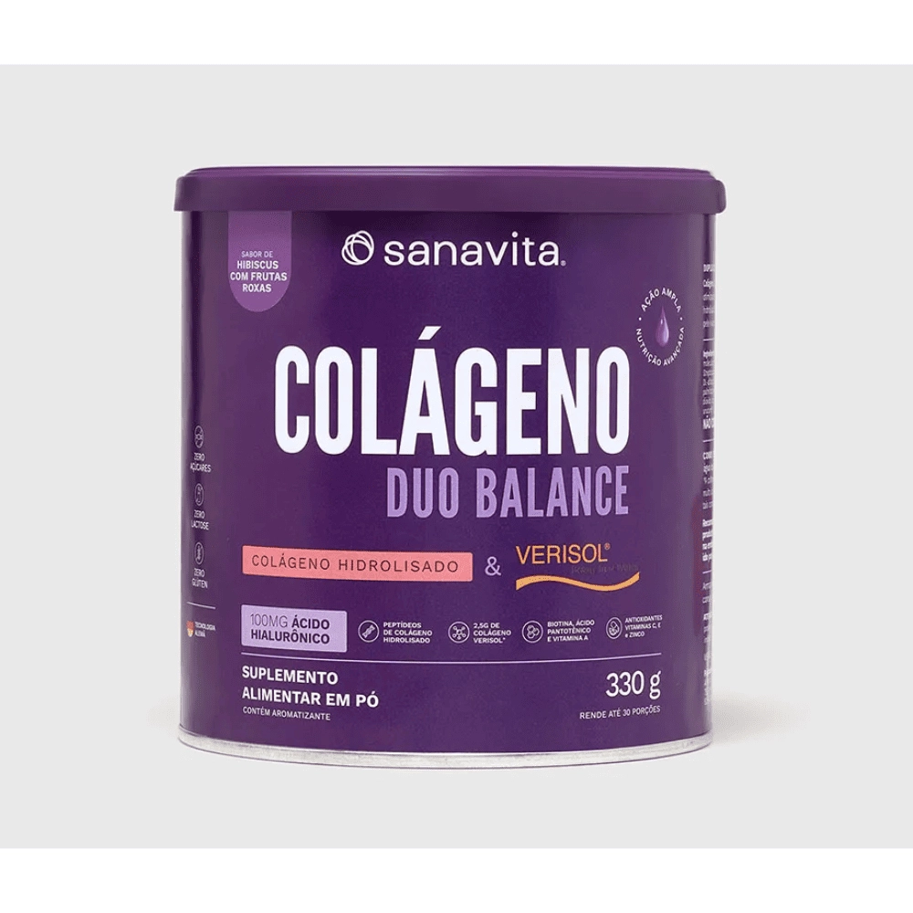 Colágeno Duo Balance 330g, Sabores - Sanavita