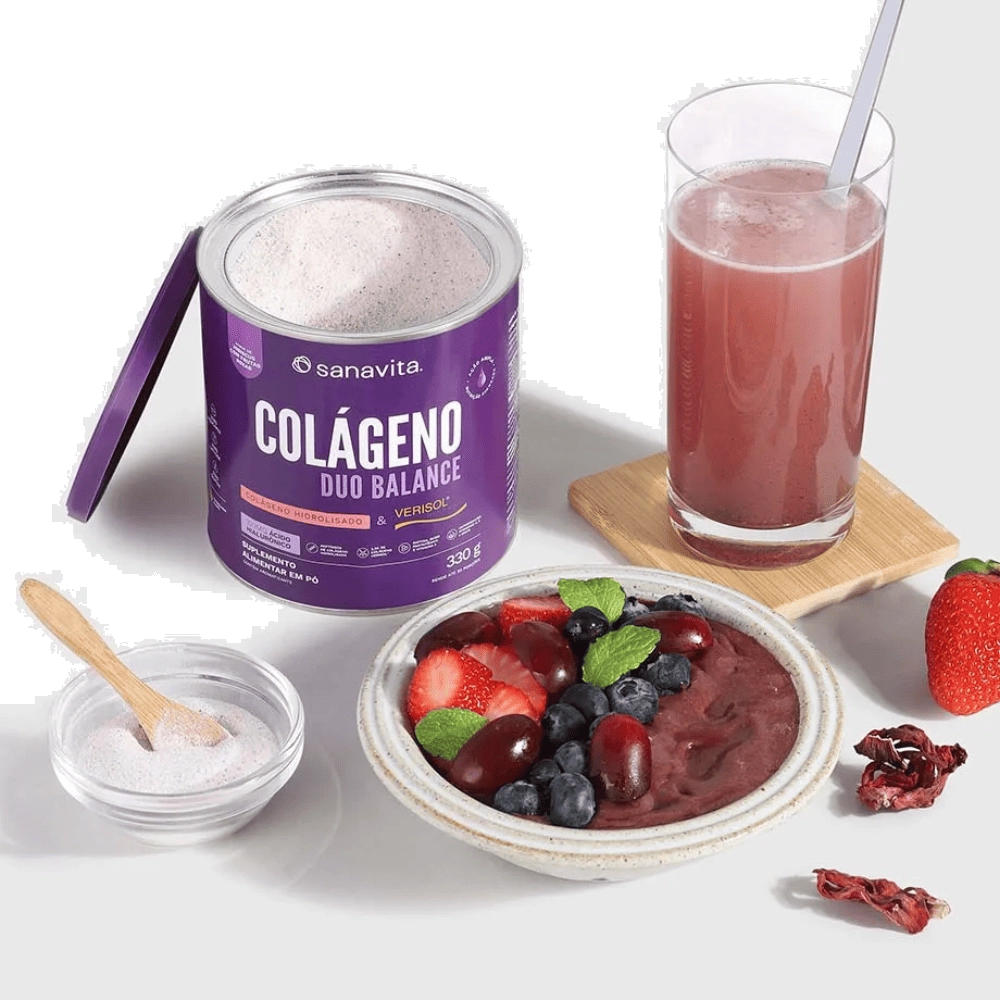 Colágeno Duo Balance 330g, Sabores - Sanavita