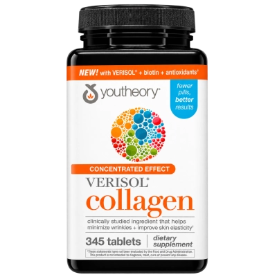 Colágeno Verisol 2500mg, 345 Tabletes, Youtheory 