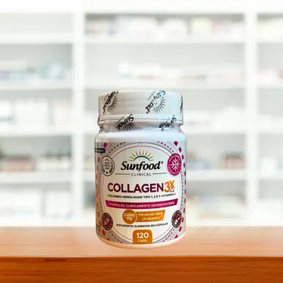 Collagen 3x 2000mg 120 cápsulas - Sunfood 