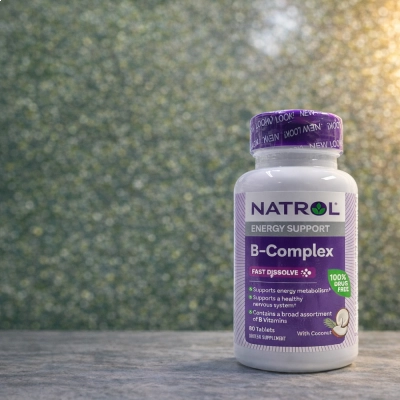 Complexo B, dissolução rápida, sabor natural de coco, 90 comprimidos, Natrol