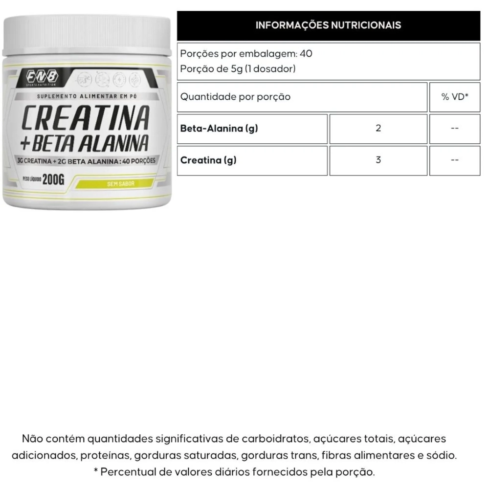 Creatina com Beta Alanina 200g - FNB Sports