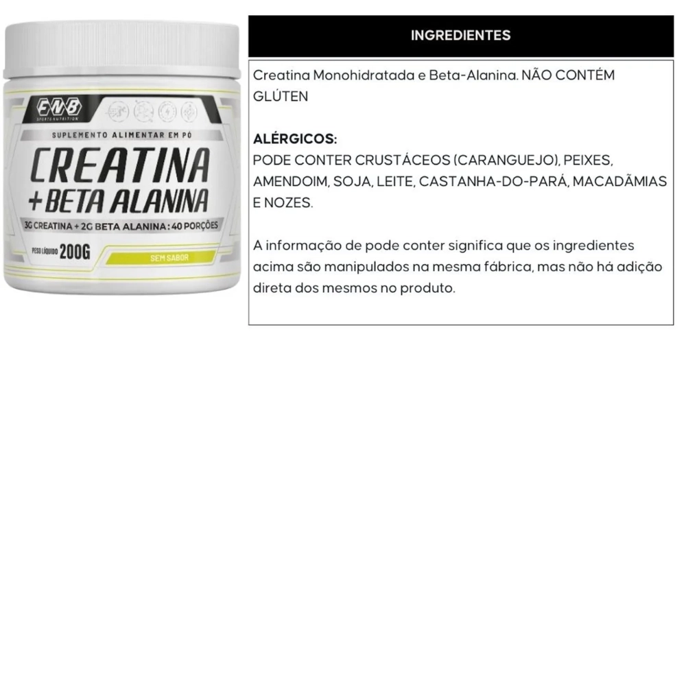 Creatina com Beta Alanina 200g - FNB Sports