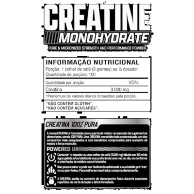 Creatina Monohidratada 300g (100 doses) - Nutrex