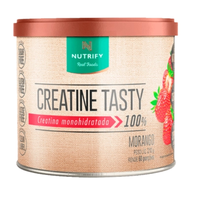 Creatina Tasty, Sabor Morango, 210g, Nutrify