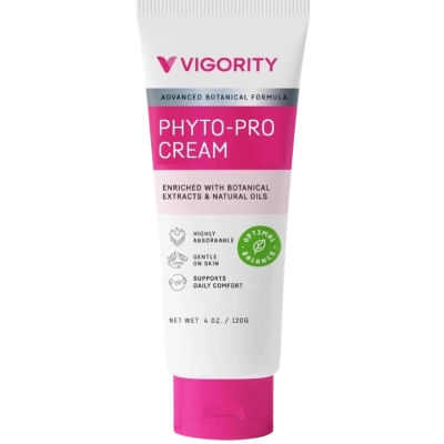 Creme Phyto-Pro, Para Conforto da Pele na Meia-Idade, à Base de Plantas, 120g, Vigority 